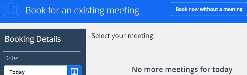 No more meetings for today